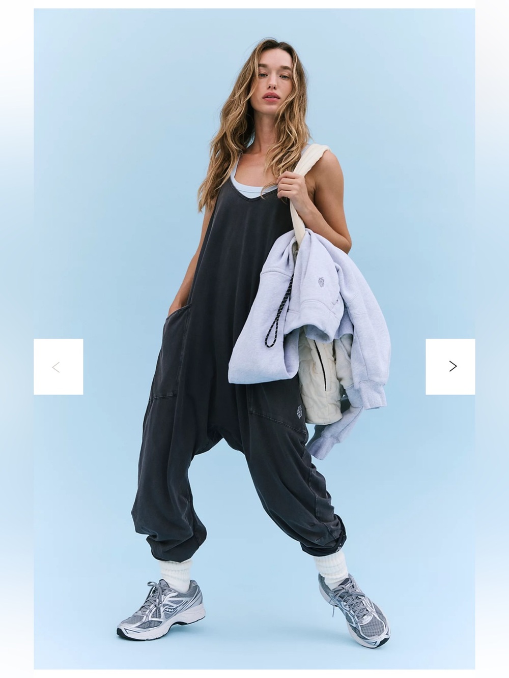 Free People FP Movement Hot Shot Onesie M Black Harem Jumpsuit Overalls